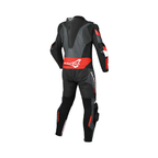 Macna Chromiq 1pc 166.4212.132 tuta pelle nero e rosso, retro con gobba Aeroback