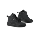 Macna Citeon scarpe moto impermeabili in pelle nera, su fondo bianco