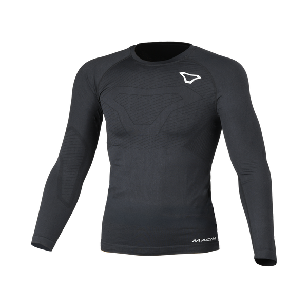 Macna Desert maglia intima tecnica a manica lunga nera, su fondo bianco