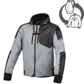 Macna Distec Donna 165.3356 felpa moto grigio chiaro e nera, vista frontale