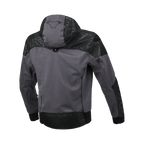 Macna Distec Donna 165.3356 felpa moto grigio scuro con stampa nera, retro