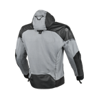 Macna Distec 165.3609 giacca moto uomo tessuto grigio chiaro e nero, retro