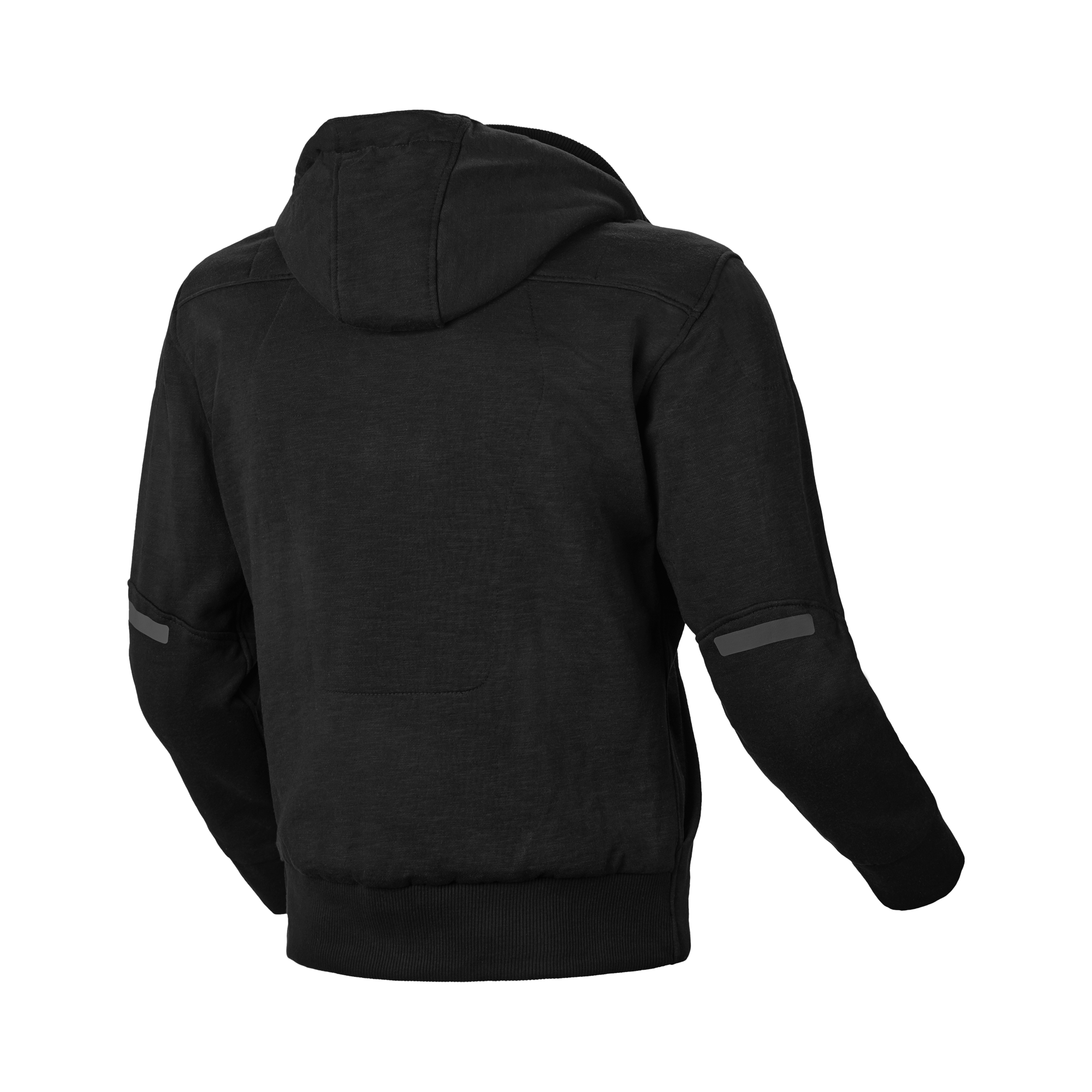 Macna District 165.3657.101 felpa moto uomo nera, retro con Hoodie Holder e Belt Loop
