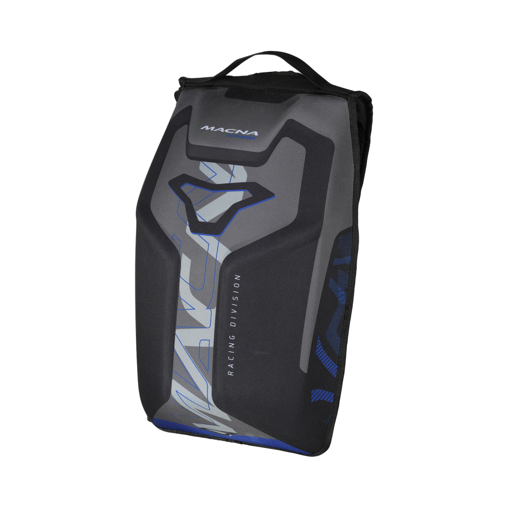Macna Formance zaino moto aerodinamico nero e blu, immagine principale della colorazione