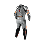 Macna Ignite 1pc 166.4207.813 tuta pelle grigio nero arancione, retro con gobba Aeroback