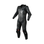 Macna Ignite 1pc 166.4207.101 tuta moto intera in pelle nera, vista frontale