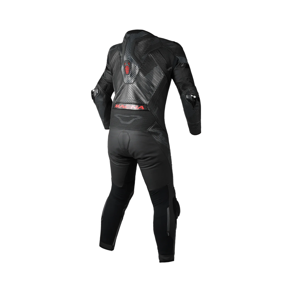 Macna Ignite 1pc 166.4207.101 tuta pelle nera, retro con gobba Aeroback