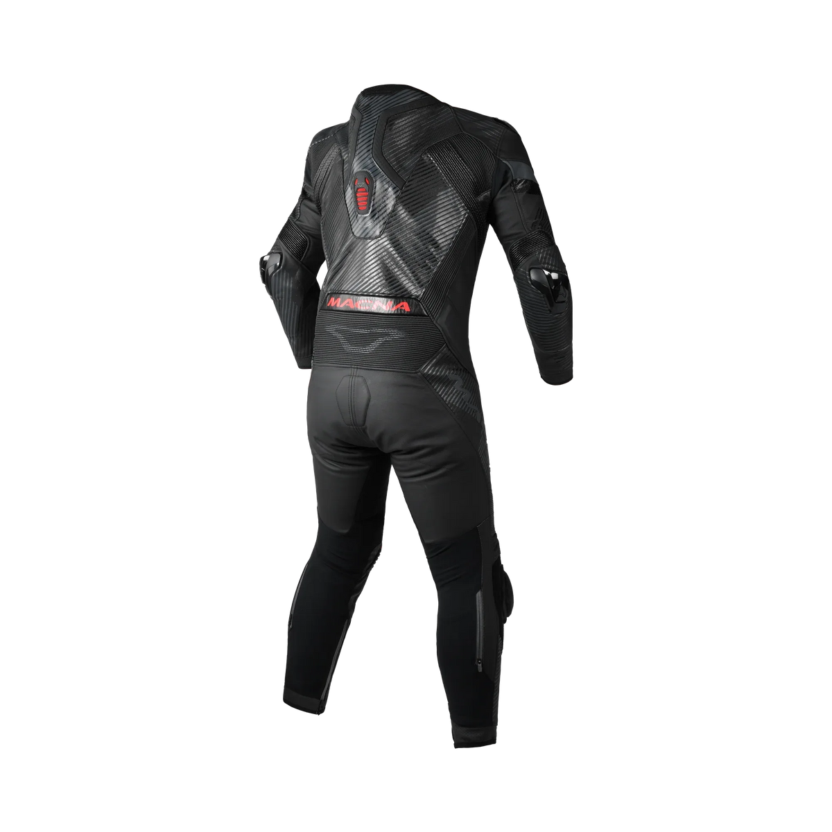 Macna Ignite 1pc 166.4207.101 tuta pelle nera, retro con gobba Aeroback
