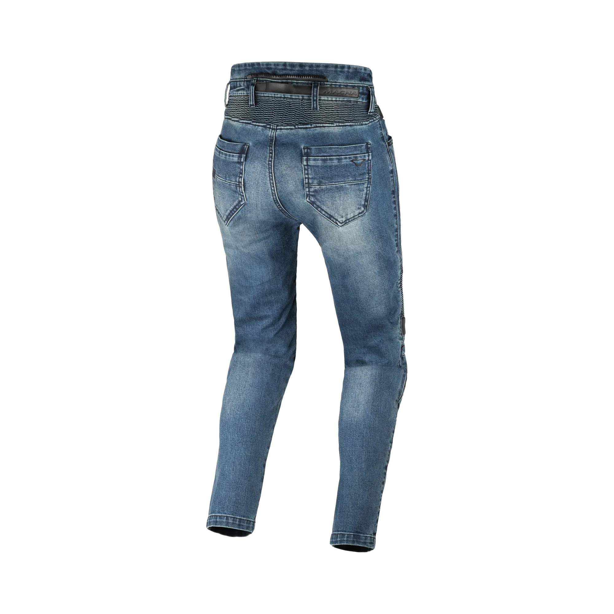 Jeans moto donna Macna Individa 2.0 blu, vista posteriore con tasche