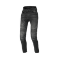 Jeans moto donna Macna Individa 2.0 nero in Cordura, vista frontale intera