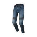 Jeans moto Macna Individo 2.0 blu in Cordura, vista frontale intera