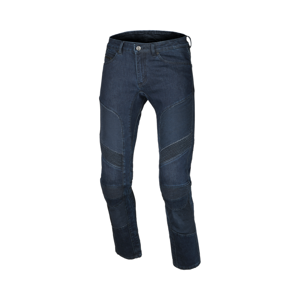 Macna Livity 165.4024.505 jeans moto uomo in denim Cordura blu scuro, vista frontale