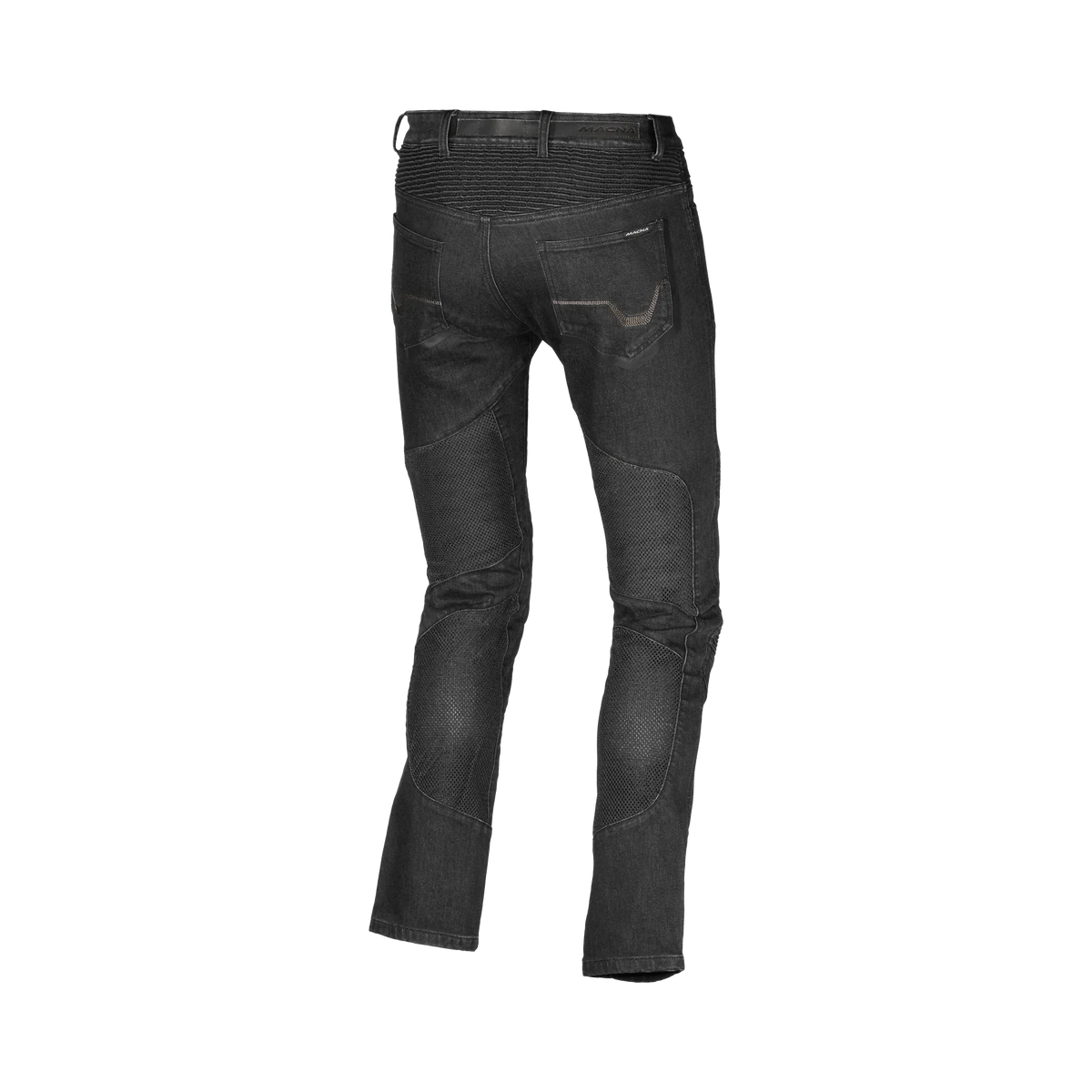Jeans moto Macna Livity nero con pannelli in rete Air Burst, vista posteriore