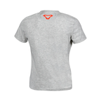 Retro della t-shirt Macna Logo donna grigio chiaro con il logo a V arancione fra le scapole