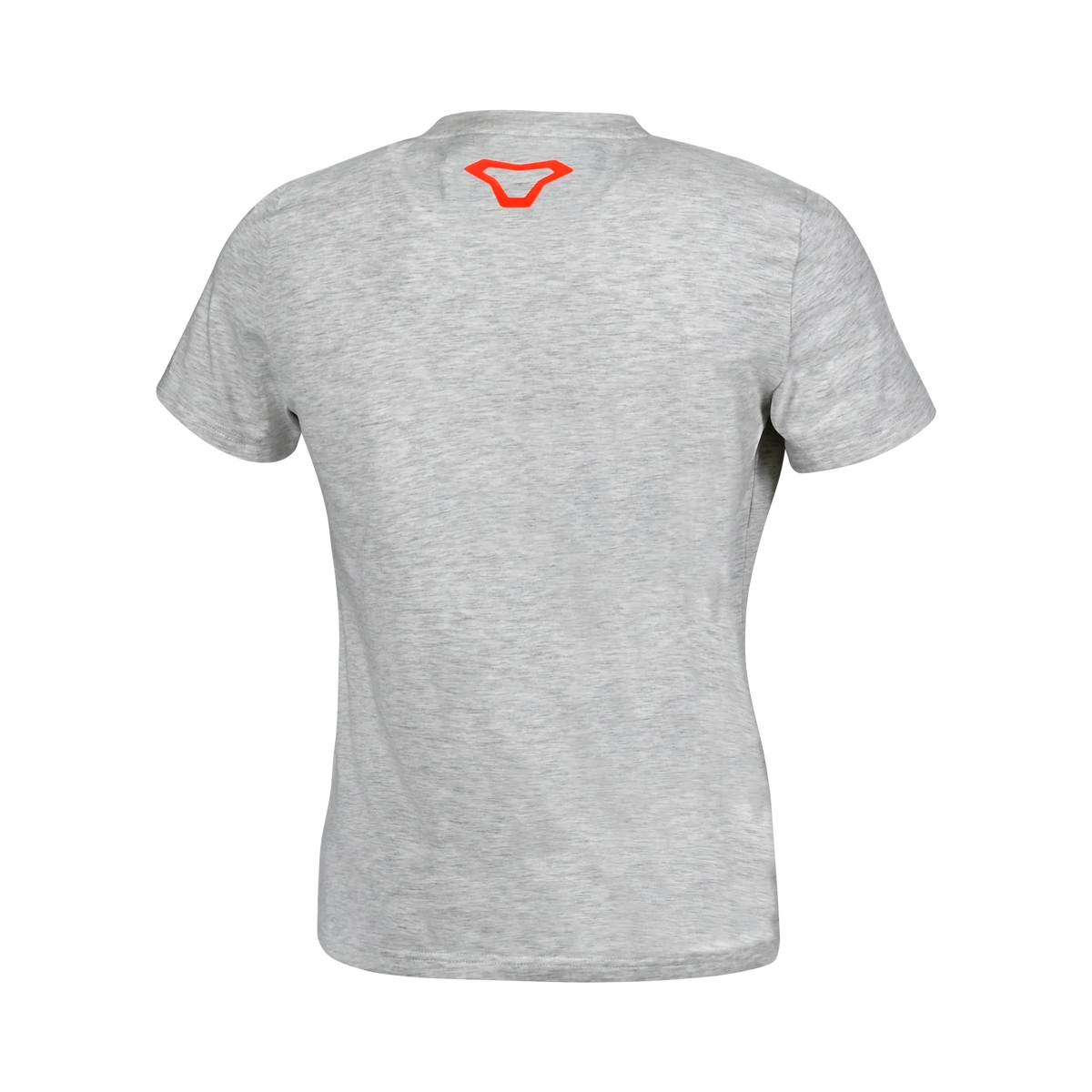 Retro della t-shirt Macna Logo donna grigio chiaro con il logo a V arancione fra le scapole