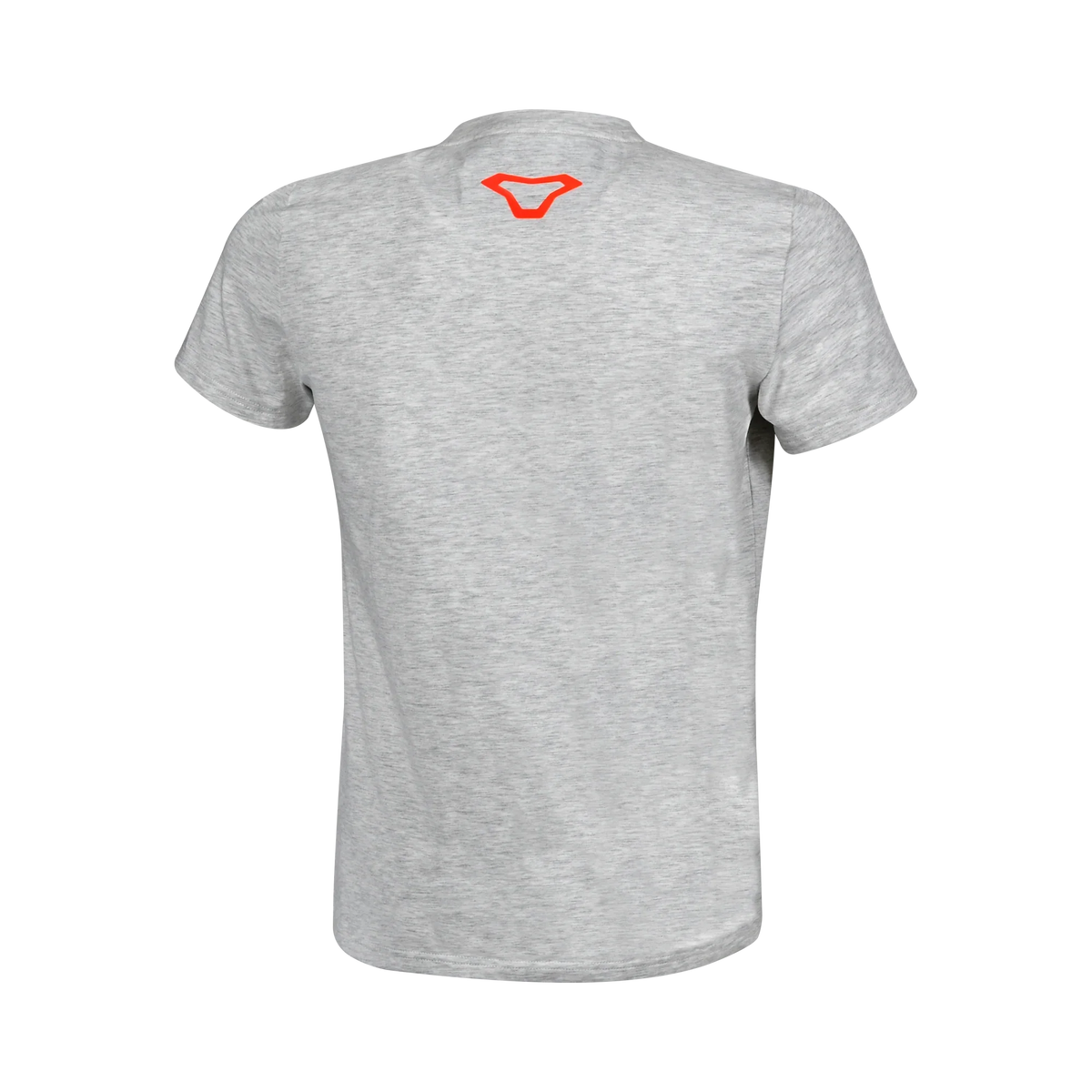 Retro della t-shirt Macna Logo uomo grigio chiaro con il logo a V arancione fra le scapole