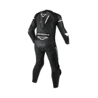 Macna Mizuro Nero/Bianco tuta moto pelle di canguro uomo Classe AAA, vista retro