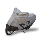 Macna Moto Mantle Indoor telo coprimoto da interno grigio e nero, su fondo bianco
