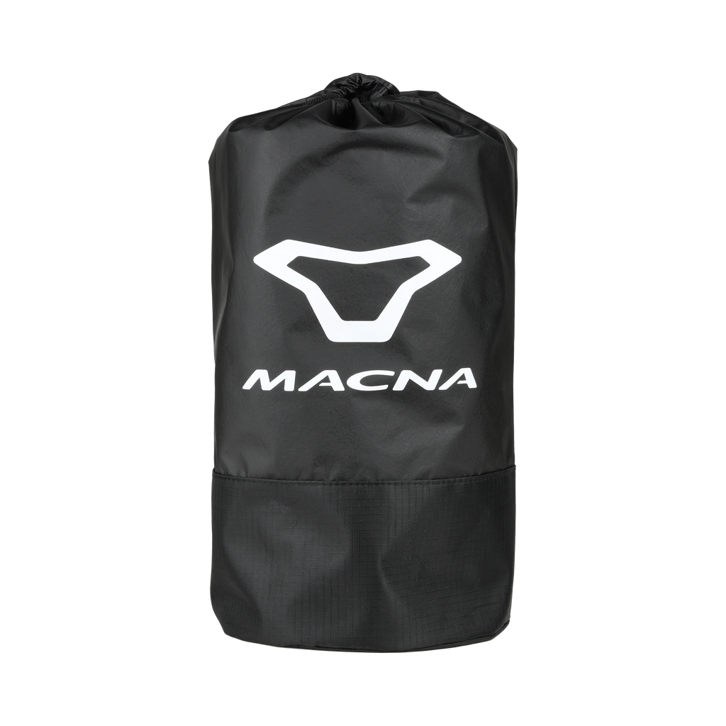 Macna Moto Mantle Premium telo coprimoto nero e grigio, in un'altra inquadratura