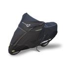 Macna Moto Mantle Premium DLX telo coprimoto nero, su fondo bianco