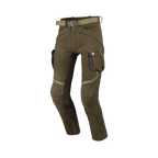 Macna Nembar 165.4027.404 pantaloni cargo moto verdi, vista tre quarti anteriore