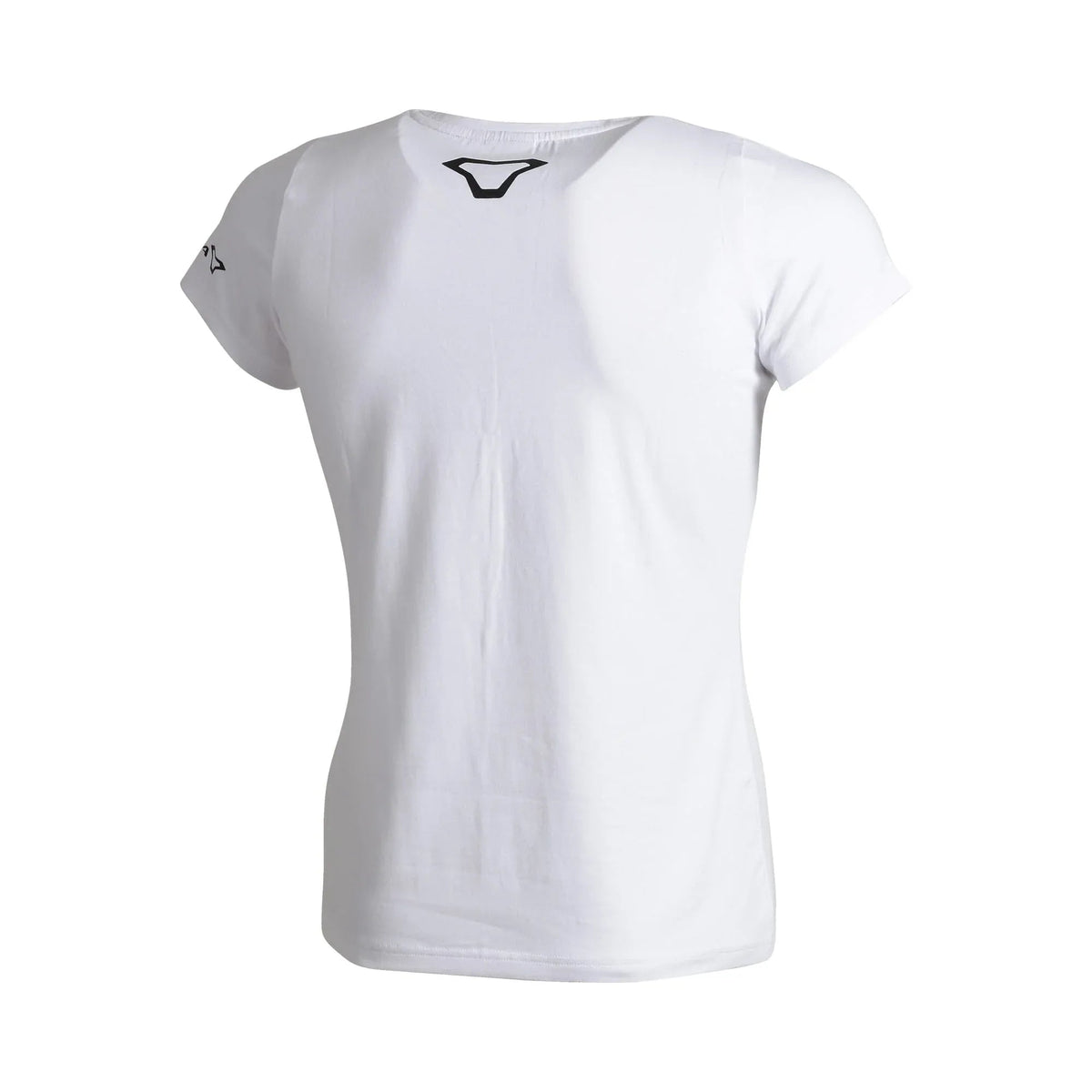 Retro della t-shirt Macna Plain T donna bianca con il logo a V grigio chiaro in alto fra le scapole