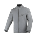 Macna Rainger 165.1364 giacca antipioggia grigia, vista frontale con zip intera