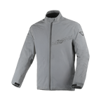 Macna Rainger 165.1364 giacca antipioggia grigia, vista frontale con zip intera