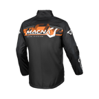 Macna Rainossi 165.1365.123 nero e arancio – giacca antipioggia moto, retro con logo Racing