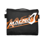 Macna Rainossi 165.1365.123 nero e arancio – marsupio richiuso, lato con grafica Macna