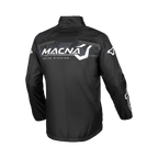 Macna Rainossi 165.1365.120 nero e bianco – giacca antipioggia moto, retro con logo Racing