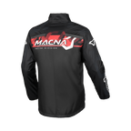 Macna Rainossi 165.1365.132 nero e rosso – giacca antipioggia moto, retro con logo Racing