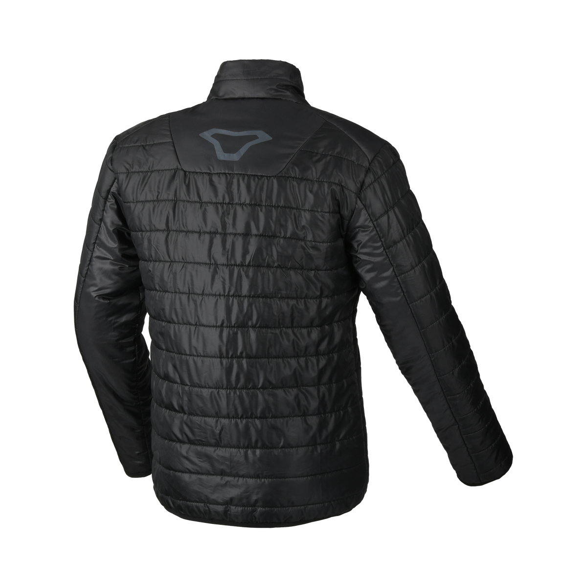 Macna Regal uomo giacca mid-layer trapuntata nera convertibile in zaino, in un'altra inquadratura