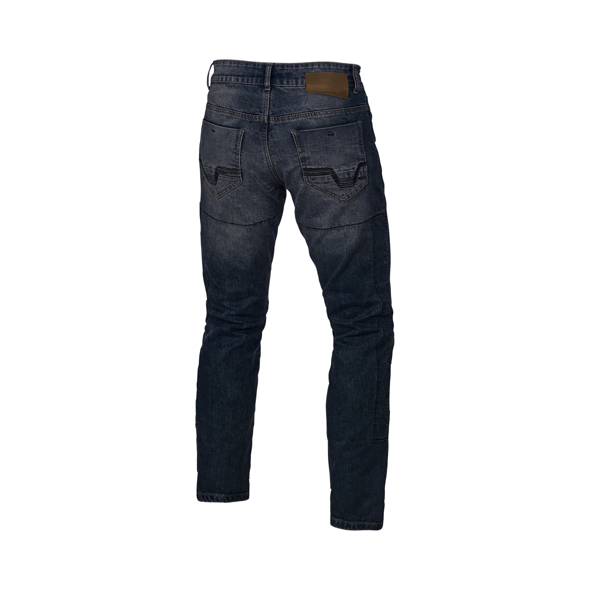 Macna Revelin 165.4011.570 jeans moto uomo blu scuro, retro con tasche e impunture