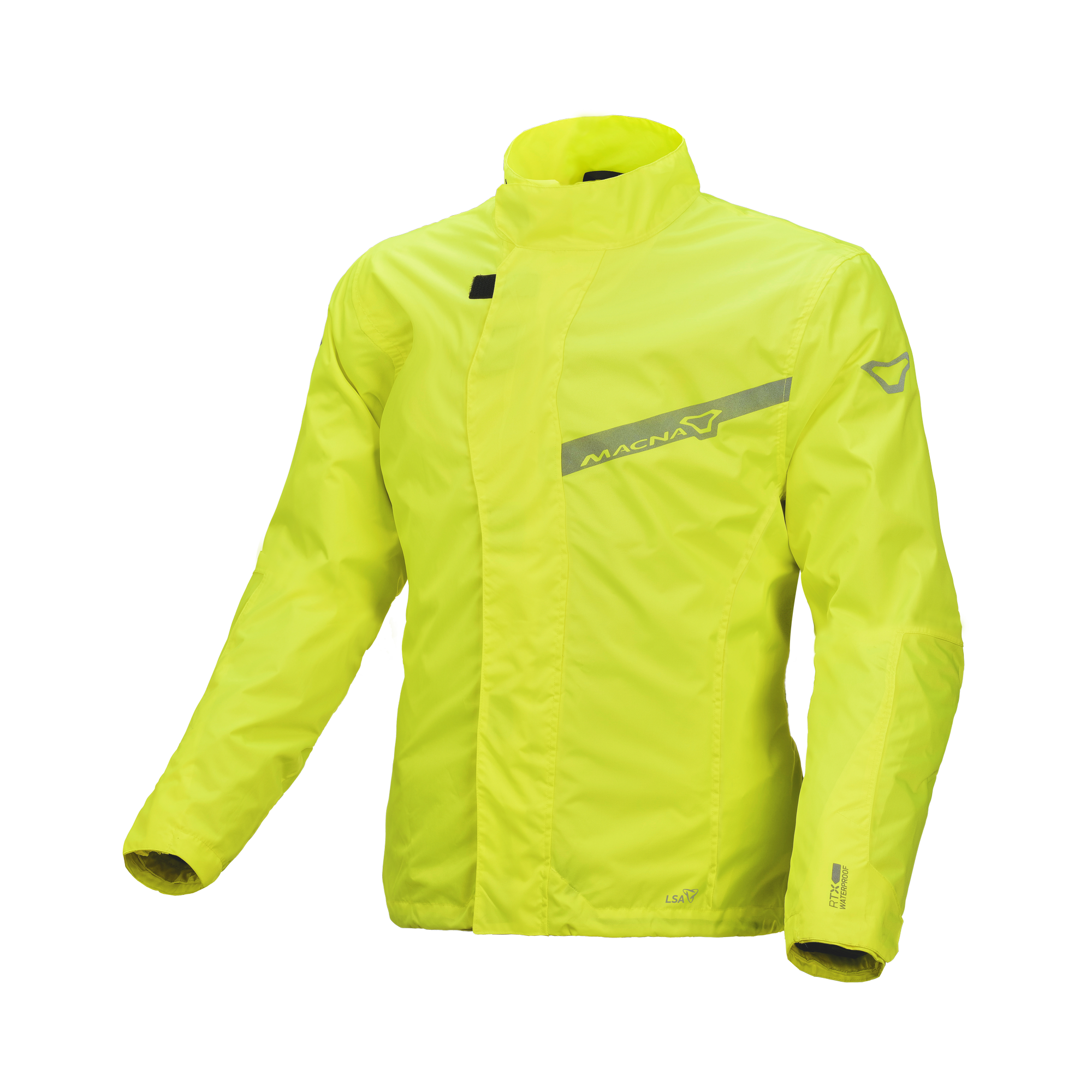Macna Spray 165.1360.707 giacca antipioggia moto donna giallo fluorescente, fronte