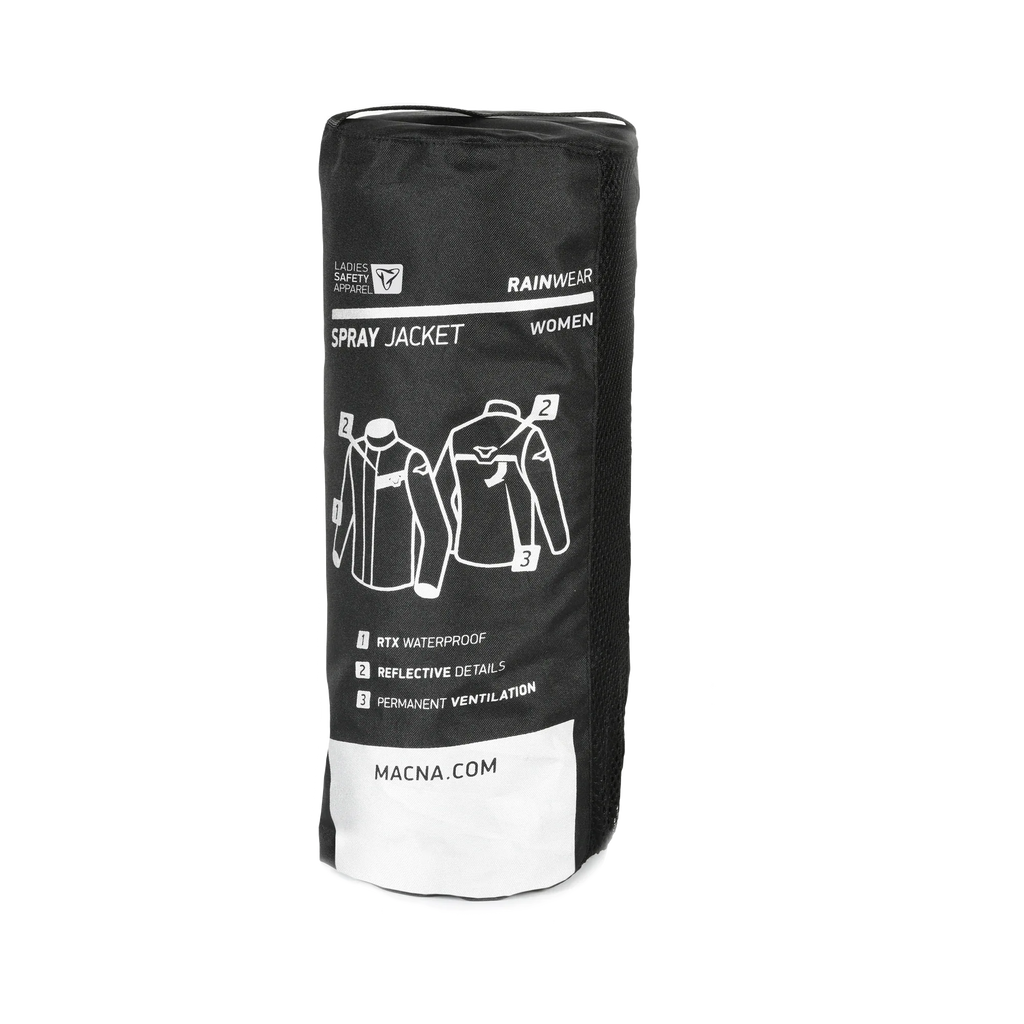 Custodia nera della giacca Macna Spray Jacket Women con il pannello in rete Water Exhaust