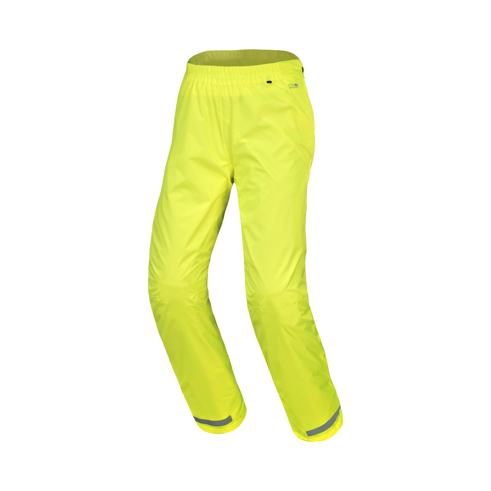 Macna Spray 165.2112.707 sovrapantaloni antipioggia moto donna giallo fluorescente, vista di tre quarti