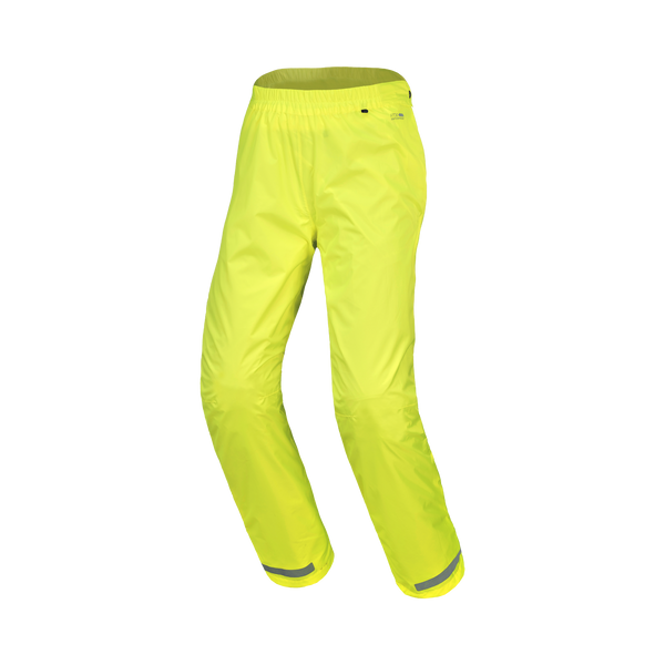 Macna Spray 165.2112.707 sovrapantaloni antipioggia moto donna giallo fluorescente, vista di tre quarti