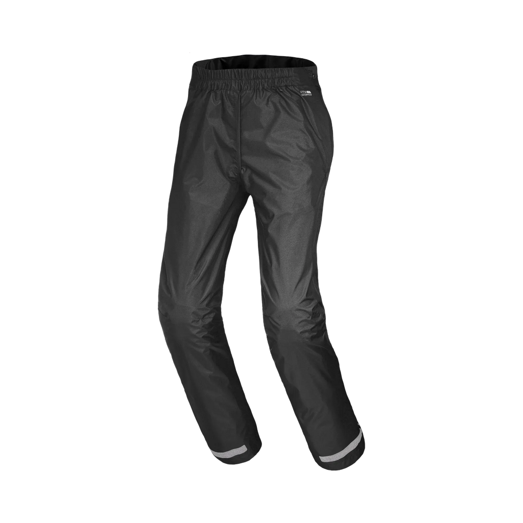 Macna Spray 165.2112.101 sovrapantaloni antipioggia moto donna neri, vista di tre quarti