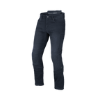 Jeans moto Macna Stone blu opaco con rinforzi in aramide, vista frontale intera