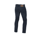 Jeans moto Macna Stone blu opaco, vista posteriore con patch e tasche