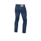 Jeans moto Macna Stone blu slavato, vista posteriore con patch e tasche
