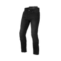 Jeans moto Macna Stone neri con rinforzi in aramide, vista frontale intera