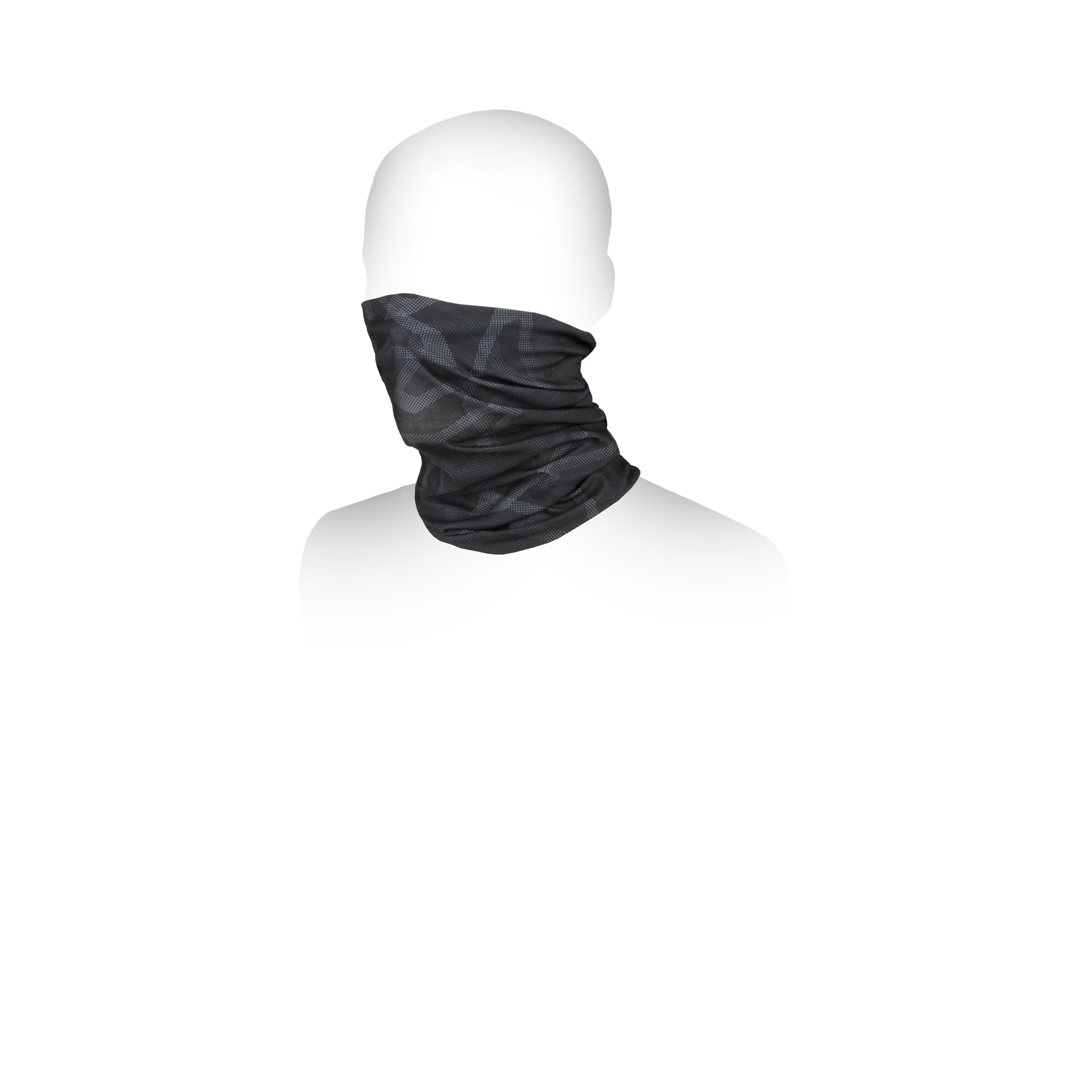 Scaldacollo Macna Summer Tube Logo grigio antracite indossato sotto il casco