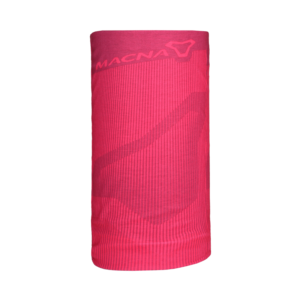 Scaldacollo moto Macna Summer Tube Logo rosa steso, logo Macna tono su tono