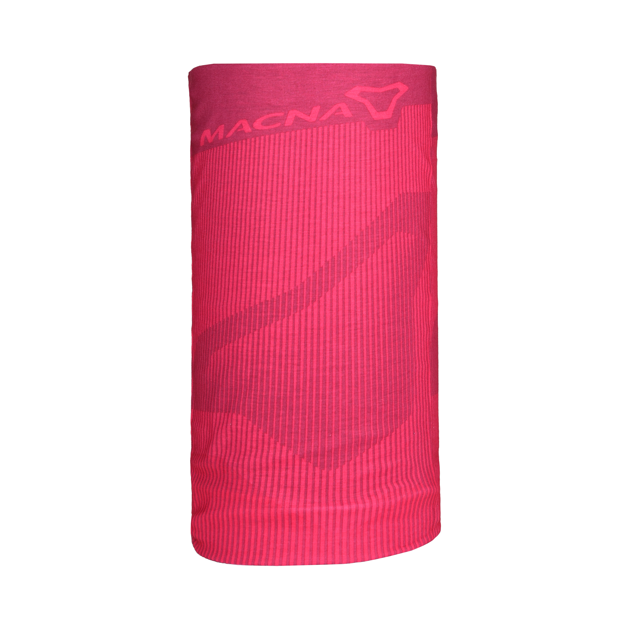 Scaldacollo moto Macna Summer Tube Logo rosa steso, logo Macna tono su tono