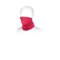 Scaldacollo Macna Summer Tube Logo rosa indossato, copre collo e nuca