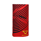 Scaldacollo moto Macna Summer Tube Logo rosso steso, logo Macna giallo in basso