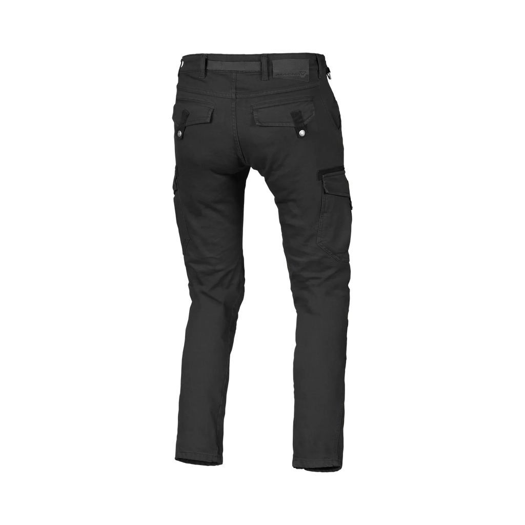 Macna Takar Nero jeans cargo moto uomo con rinforzi in aramide, vista retro