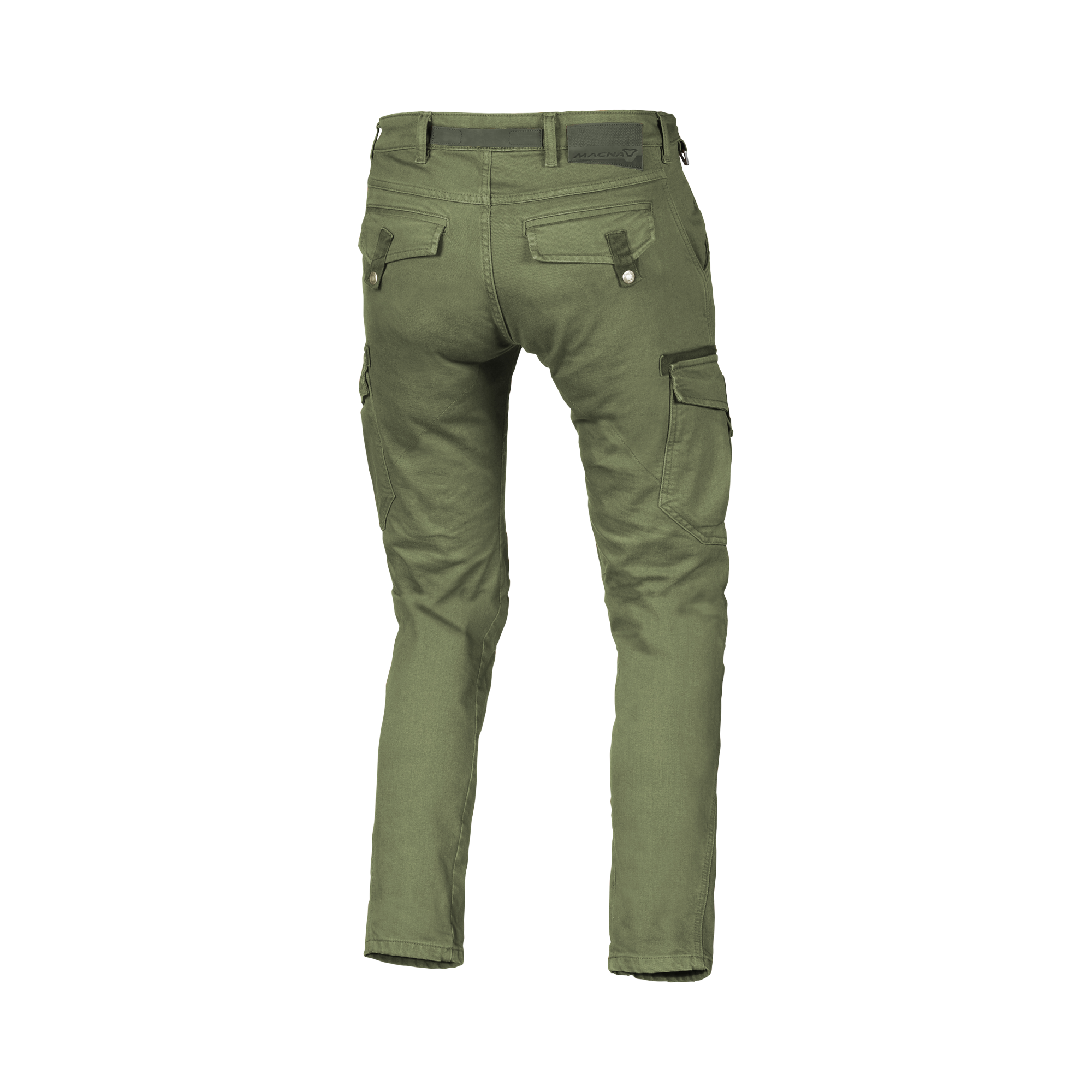 Macna Takar Verde jeans cargo moto uomo con rinforzi in aramide, vista retro